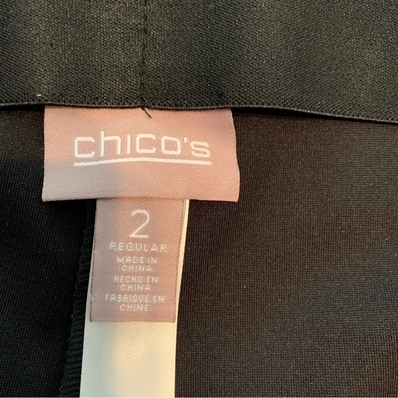 Chico’s Black Paisley Pattern Pants - 12 - Picture 3 of 15